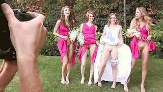 Bottomless bride and bridesmaids