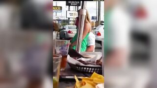Couple caught fucking at public restaurant in front of patrons [gif]