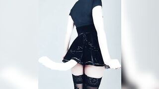 A cute little kitty 2B waving her tail for you ♥ - YuzuPyon