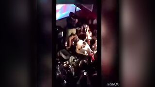 Mad drunken fun, sea of champagne, naked boobs and ass! [gif]