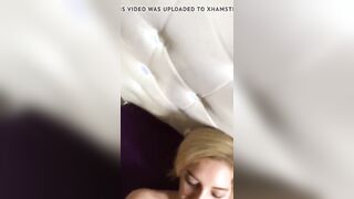 Unexpected facial for poor girl that doesn't like cum