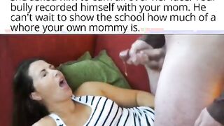 Your school bully would do anything to humiliate you. Even if that means cumming on your mom's face to show the school.