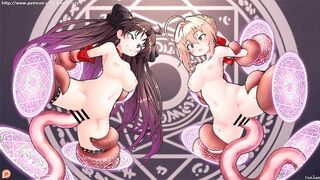 Rin and Saber fucked by tentacles GIF [Fate/Grand Order]