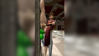 Princess Zelda doing splits [SOUND] (Canastus)