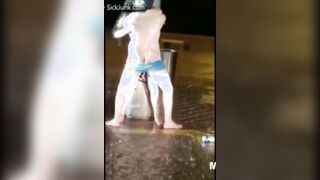 Drunk parents fucking in rain gets arrested