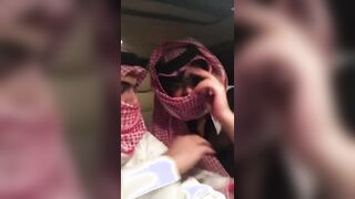 Saudi Escort with Sheik in a Car