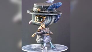 Lil Plague Doctor, base on the character of silverfox5213, sculpt and painted by me