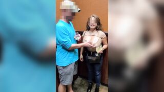 Busty Indian Allowing A Stranger From The Hotel Bar Fondle Her Boob In An Elevator