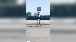 My first time rollerblading