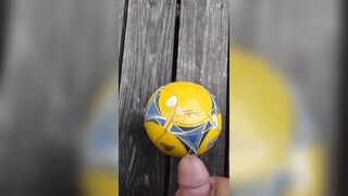 [Proof] Cum on an old soccer ball