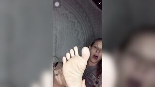 @mamaharshman2.0 and her beautiful hot sexy soles were live yesterday!! Part 2